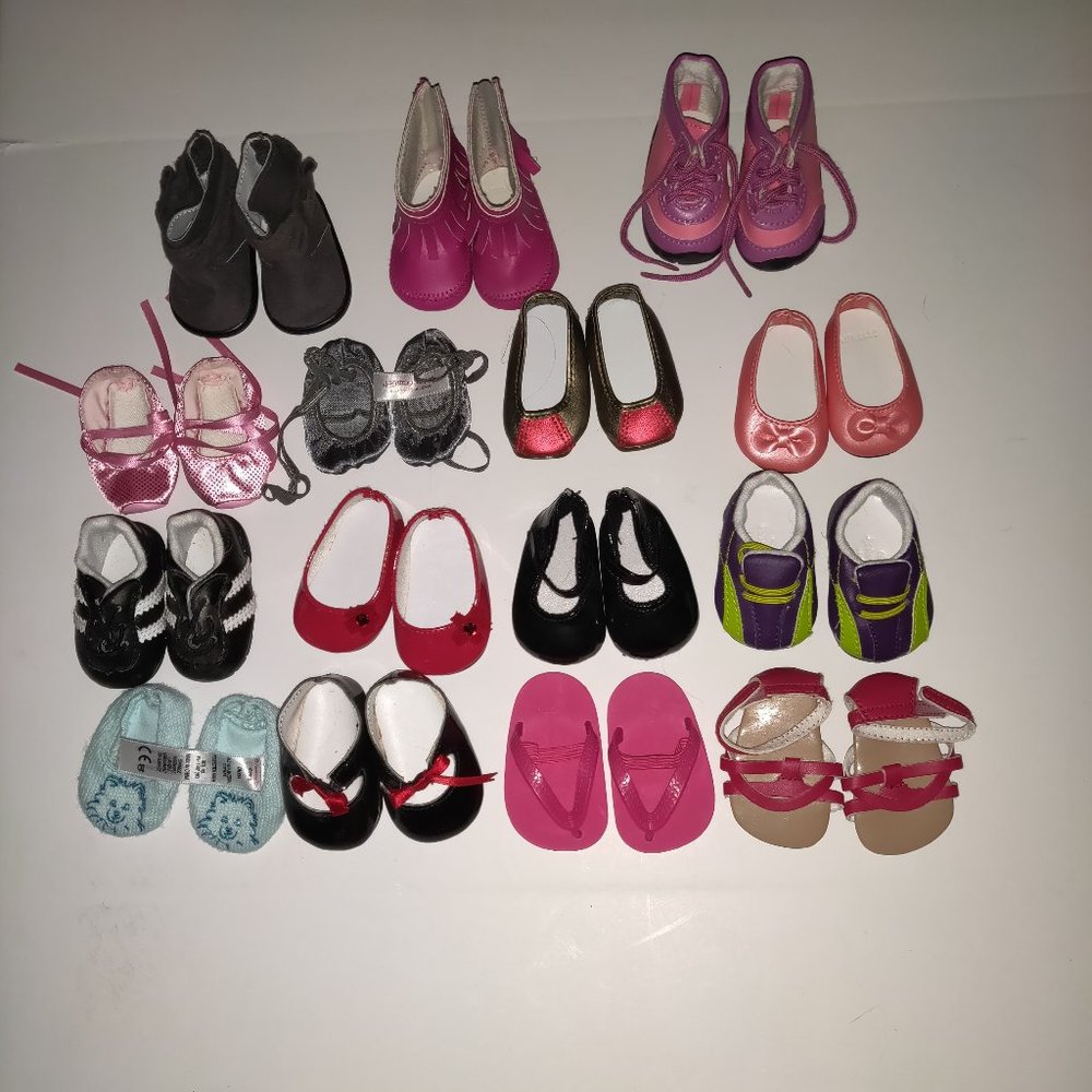 AMERICAN GIRL SHOES 15 PAIRS! EXCELLENT CONDITION. SAME/NEXT DAY SHIPPING.